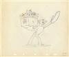 Original Production Drawing of Max Hare from Toby Tortoise Returns (1936)