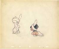 Original Production Character Drawing of Hiawatha from Little Hiawatha (1937)