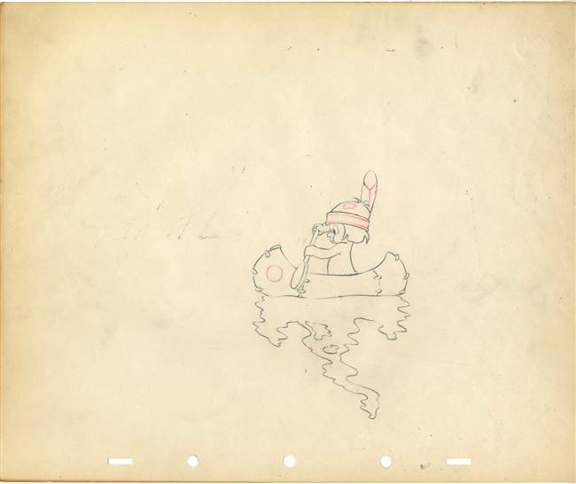 Original Production Character Drawing of Hiawatha from Little Hiawatha (1937)