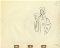 Original Production Drawing of King Stefan from Sleeping Beauty (1959)