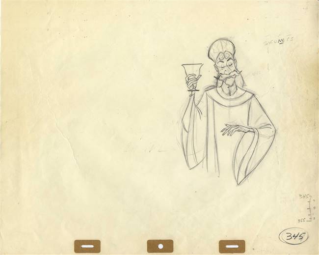 Original Production Drawing of King Stefan from Sleeping Beauty (1959)