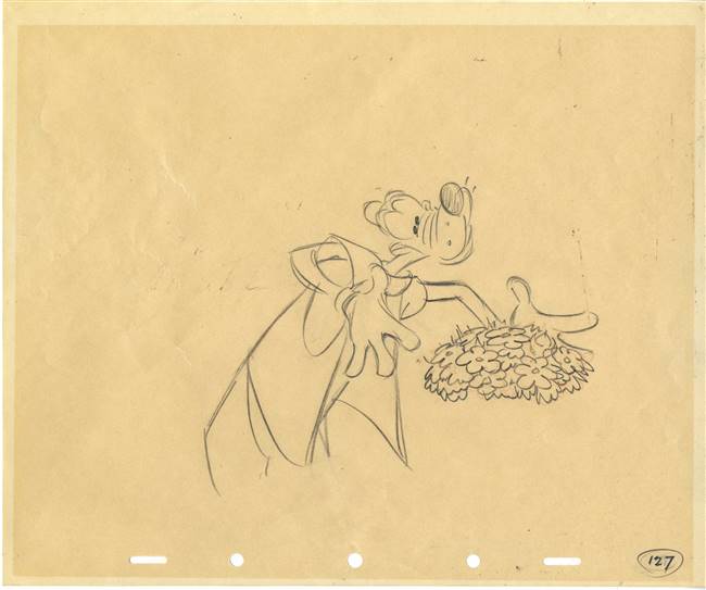 Original Production Drawing of Goofy from Walt Disney Studios (1940s/50s)