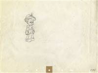 Original Production Drawing and Photostat of Pinocchio from Pinocchio (1940)