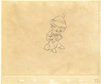 Original Production Drawing of Pinocchio from Pinocchio (1940)