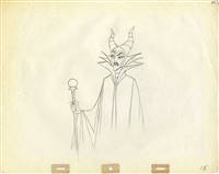 Original Production Drawing of Maleficent from Sleeping Beauty (1959)