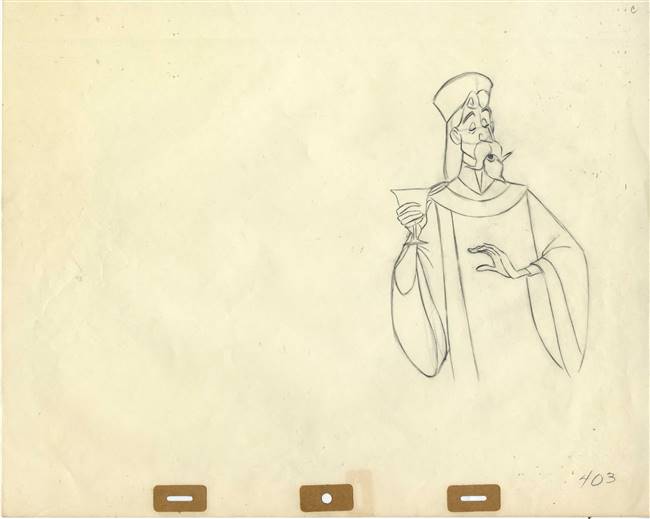 Original Production Drawing of King Stefan from Sleeping Beauty (1959)