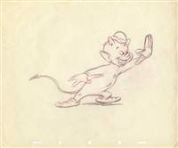 Original Production Drawing of Little Devil Character from Walt Disney Studios (1940s)