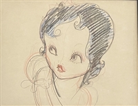 Original Production Drawing of Snow White from Snow White and the Seven Dwarfs (1937)