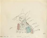 Original Production Drawing of Pinocchio from Pinocchio (1940)