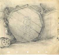 Original Production Layout Drawing of a Sailor Boy from Broken Toys (1935)