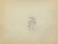 Original Production Drawing of Mickey Mouse from Around the World in 80 Minutes with Douglas Fairbanks (1931)
