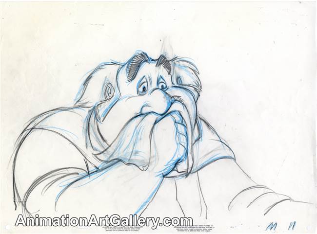 Production Drawing of Maurice from Beauty and the Beast