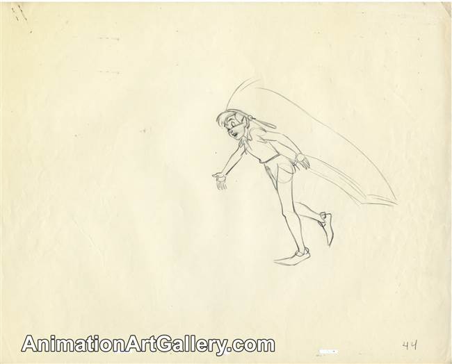 Production Drawing of Peter Pan from Peter Pan