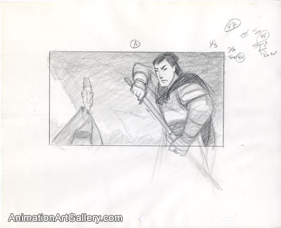 Storyboard of Shang and Chi Fu from Mulan