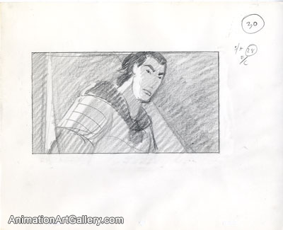 Storyboard of Shang from Mulan