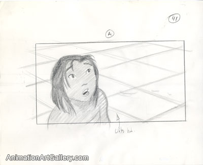 Storyboard of Mulan from Mulan