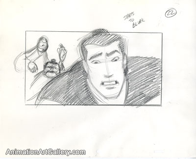 Storyboard of Shang and Yao, Ling, and Chien Po from Mulan