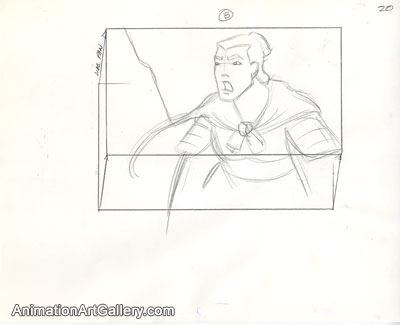 Storyboard of Shang from Mulan