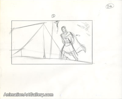 Storyboard of Shang from Mulan