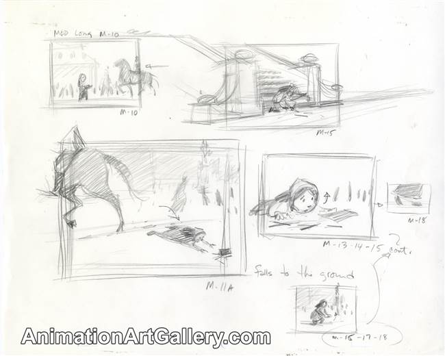 Storyboard of the Little Matchgirl from The Little Matchgirl