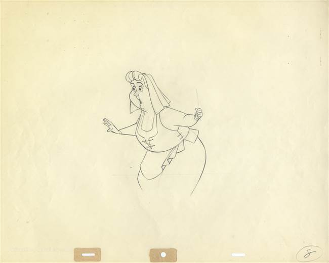 Original Production Drawing of Flora from Sleeping Beauty