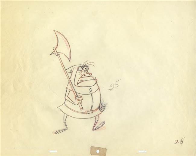 Original Production Drawing of a Goon from Sleeping Beauty