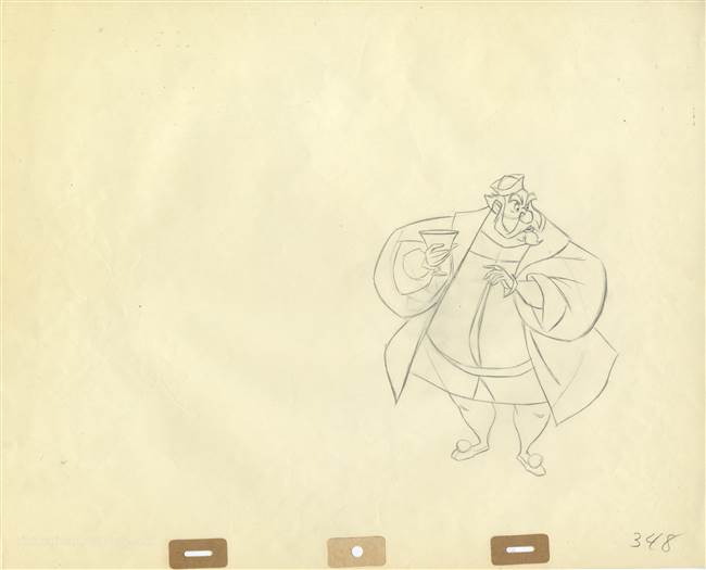 Original Production Drawing of King Hubert from Sleeping Beauty