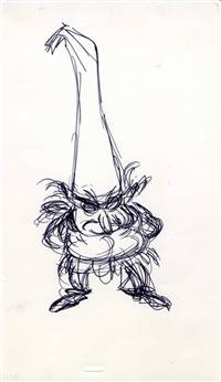 Original Model Drawing of Doli from Black Cauldron (1985)