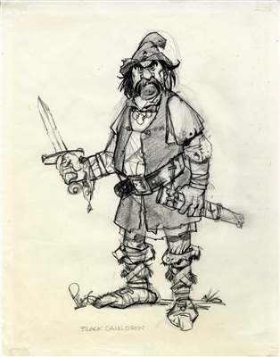 Original Character Sketch of Henchman from Black Cauldron (1985)