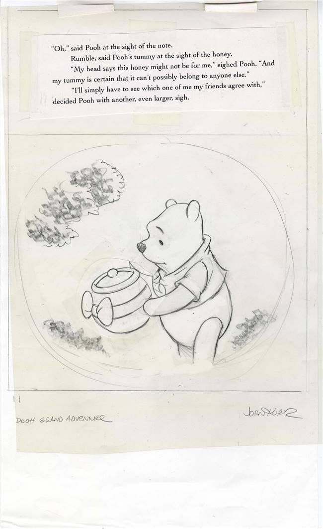 Original Book Art of Winnie the Pooh from Winnie the Pooh's Grand Adventure (date) by John Kurtz