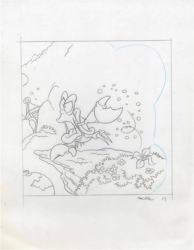 Original Book Art of Sebastian from The Little Mermaid: Sebastian's Story (1992) by John Kurtz