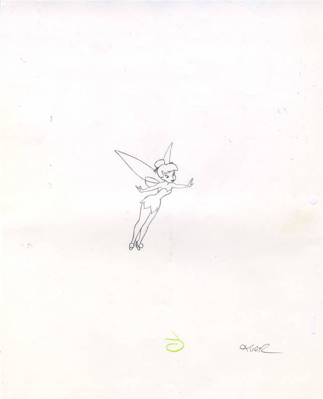 Original Illustration Art of Tinkerbell from a 1992 Walt Disney World Calendar