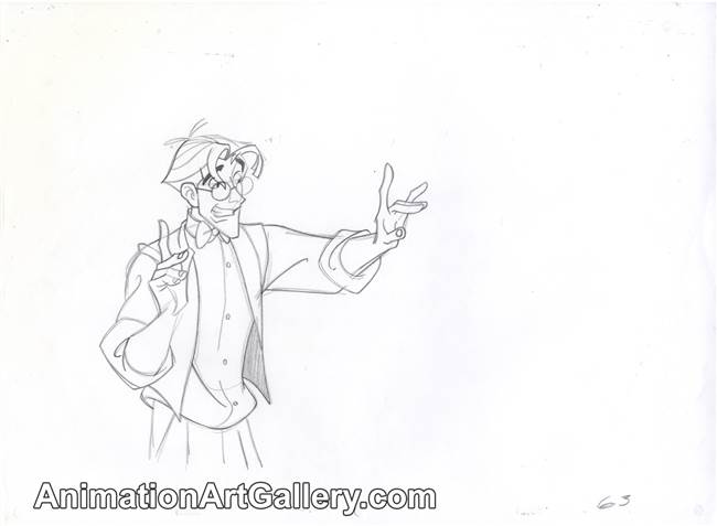 Production Drawing of Milo James Thatch from Atlantis: The Lost Empire