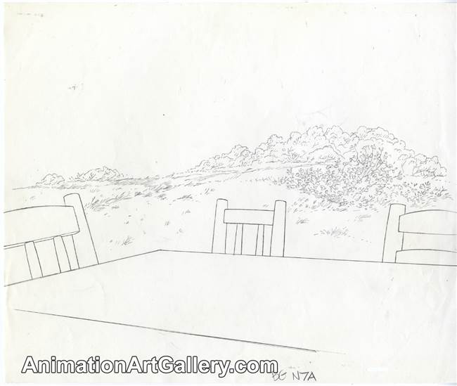 Layout Drawing from Winnie the Pooh and a Day For Eeyore
