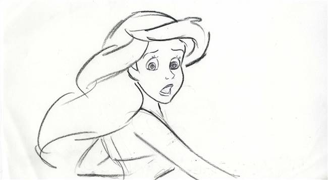 Original Storyboard of Ariel from Little Mermaid: Ariel's Beginning (2008)