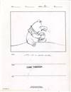 Original Storyboard Drawing of Winnie the Pooh from Pooh's Grand Adventure: The Search for Christopher Robin (1997)