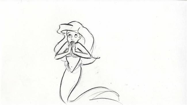 Original Storyboard of Ariel from Little Mermaid: Ariel's Beginning (2008)