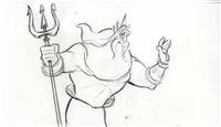 Original Storyboard of King Triton from Little Mermaid: Ariel's Beginning (2008)