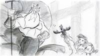 Original Storyboard of King Triton, Sebastian, Ariel and Flounder from Little Mermaid: Ariel's Beginning (2008)