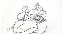 Original Storyboard of Ariel and King Triton from Little Mermaid: Ariel's Beginning (2008)