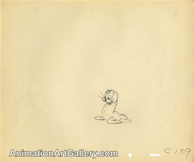 Original Production Drawing of Salty the Seal from Disney