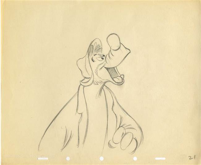 Original Production Drawing of Brer Bear from Song of the South