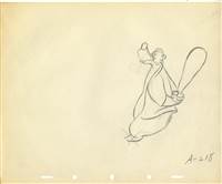 Original Production Drawing of Brer Bear from Song of the South