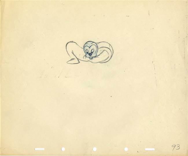 Original Production Drawing of Salty the Seal from Disney