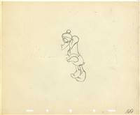 Original Production Drawing of Donald Duck from Walt Disney Studios (1940s)