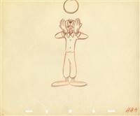 Original Production Drawing of the Ref from Double Dribble (1946)