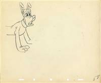 Original Production Drawing of Pluto from Disney