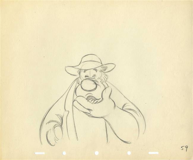 Original Production Drawing of Brer Bear from Song of the South (1946)