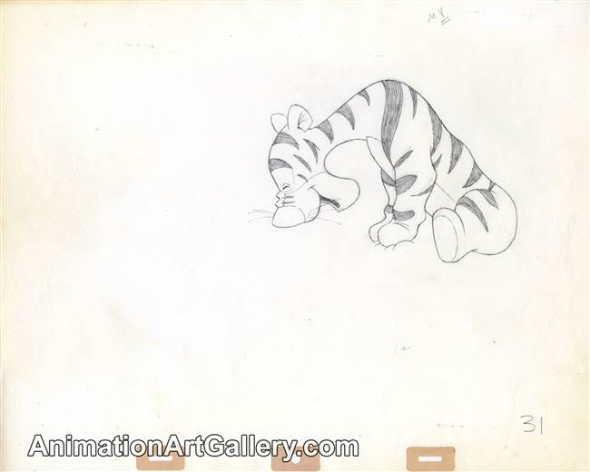 Production Drawing of Tigger from Winnie the Pooh and Tigger Too