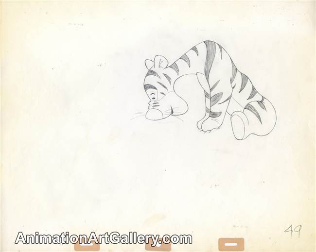 Production Drawing of Tigger from Winnie the Pooh and Tigger Too